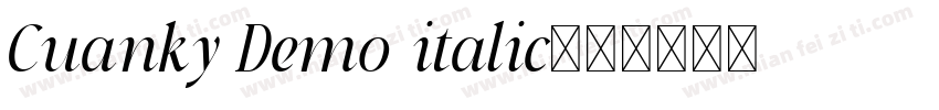 Cuanky Demo italic字体转换